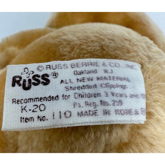 RUSS Berrie & Co Vintage Tuxedo Teddy Bear Plush Stuffed Animal Toy 6 Inch - Picture 5 of 9